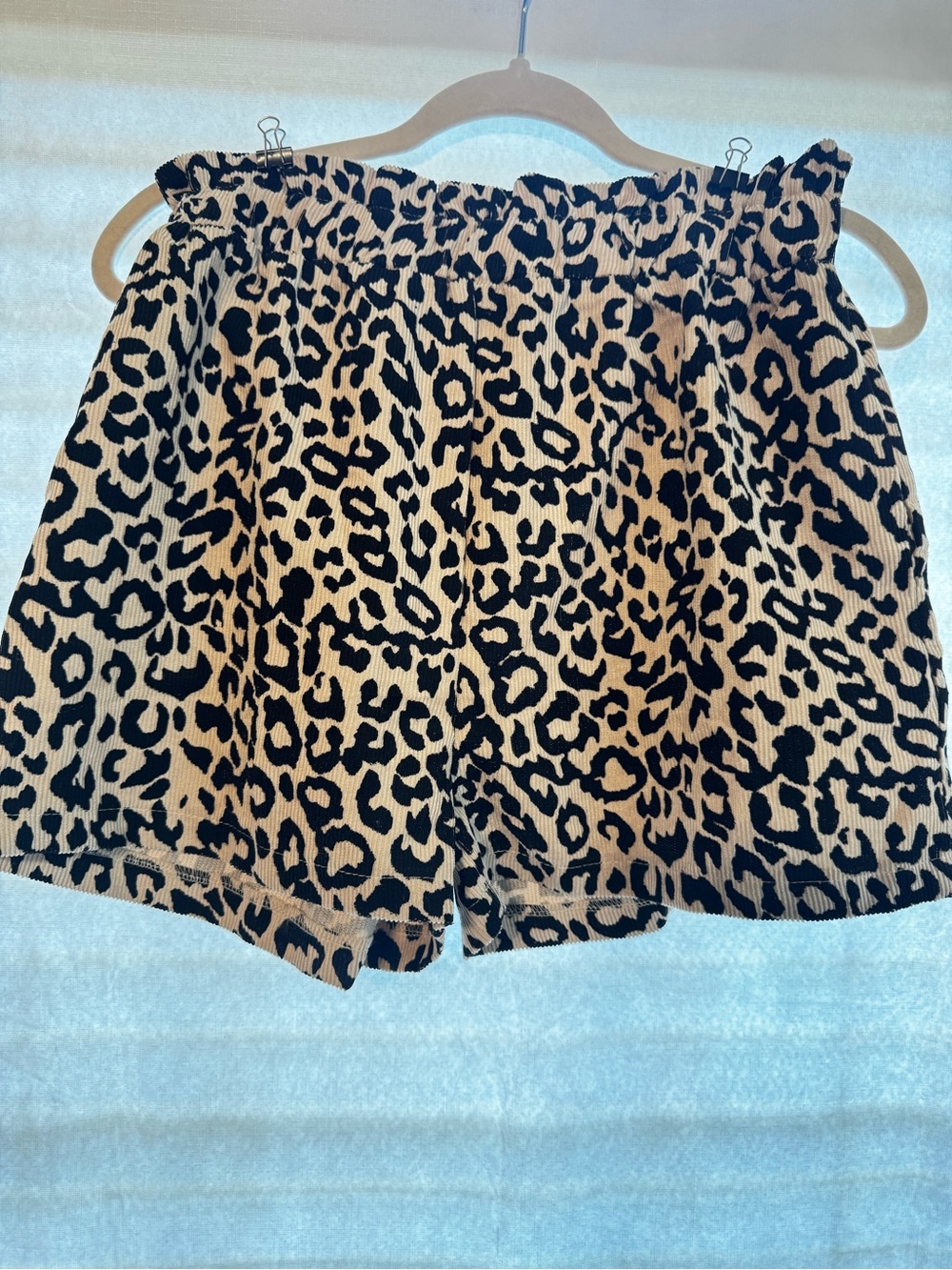 Glam brand Lindsey Leopard Print Elastic Waist Women's Shorts